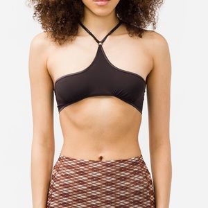 KNWLS CHK Bra on Dark Brown